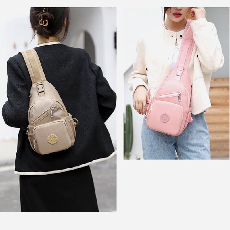 Borsa a tracolla da donna | Zaino multitasche in tela impermeabile per la spesa quotidiana