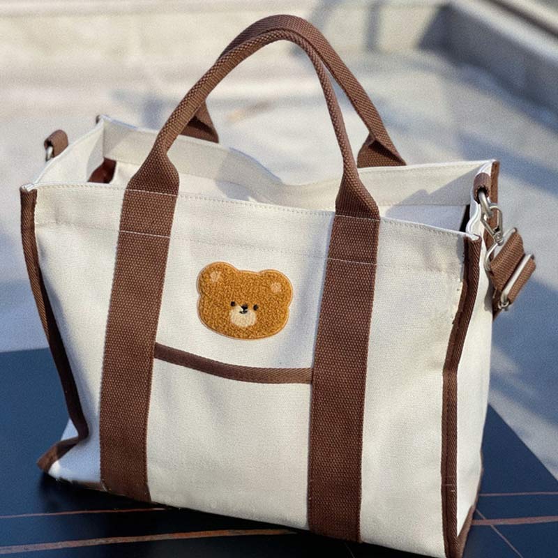 Functional Canvas Handbag – Mommy Bag, Tote Purse, Shoulder Bag - VOTVO