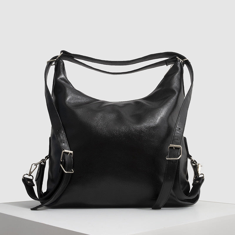2-in-1 Convertible Leather Tote Backpack – Retro Shoulder Bag & Travel Day Pack