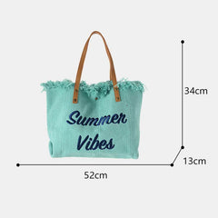 Canvas Tote Bag - Extra Large Summer Shoulder Handbag Purse