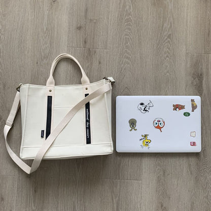 Laptop Tote Handbag – Canvas Shoulder Bag & Briefcase for Travel, Office, and School