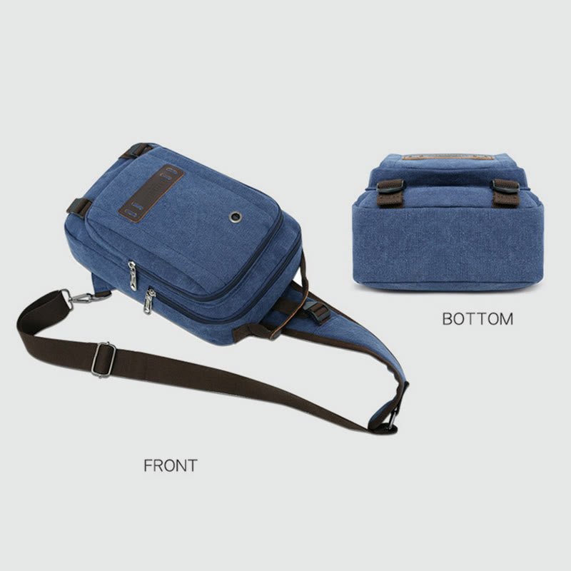 Men's Retro Sling Bag – Outdoor Casual Crossbody Chest Bag for Travel & Sport - VOTVO