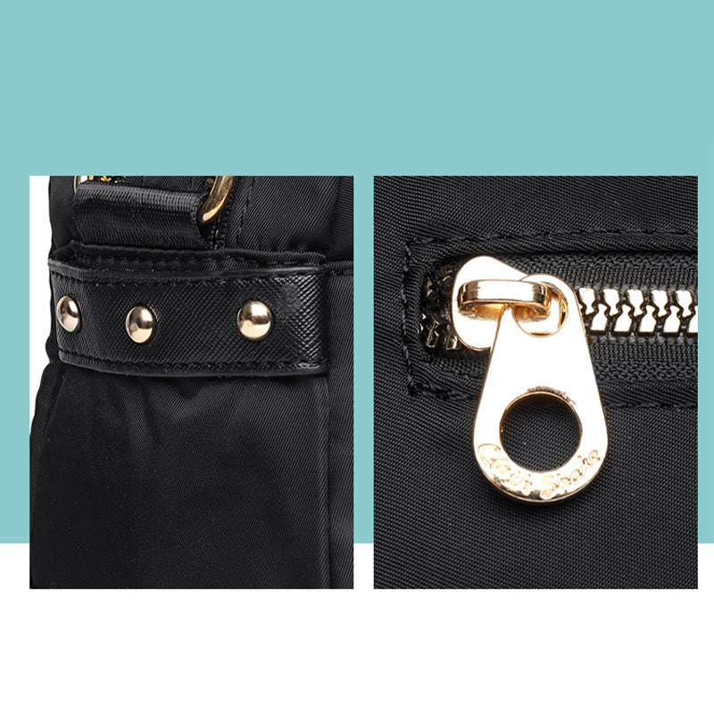Crossbody Bag for Women – Simple Light Color Waterproof Nylon Bag