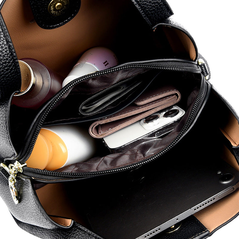Embossed Soft Leather Handbag – Stylish, Versatile & Timeless Design