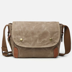 Retro wasserdichte Canvas-Umhängetasche für Herren – Pendler-Messenger-Geldbörse