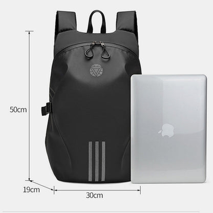 Large Capacity Waterproof Motorcycle Helmet Backpack – Reflective Riding Gear for Men