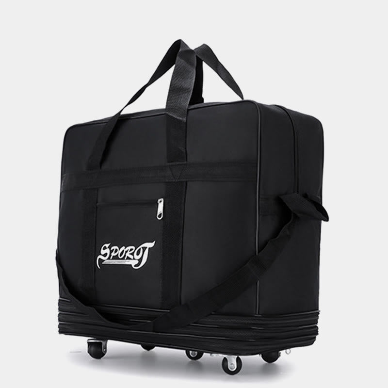 Multifunctional Large Capacity Rolling Tote Crossbody Handbag for Travel – Versatile Nylon Tote Bag