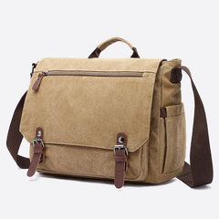 Messenger Bag für Herren – Tragbare Business-Aktentasche aus Canvas mit großem Fassungsvermögen