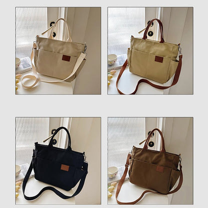 Simple Tote Bag for Women – Daily Portable Canvas Crossbody Bag - VOTVO