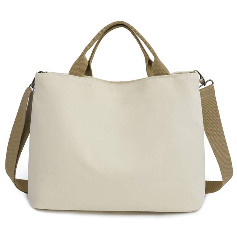 Reusable Canvas Tote Bag – Water-Resistant Crossbody Shoulder Bag