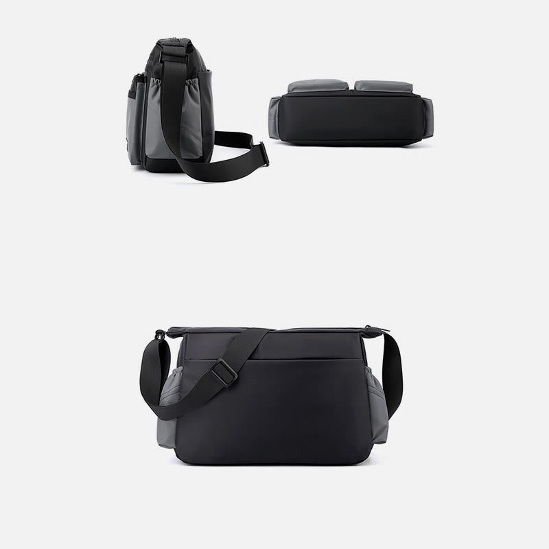 Classic Travel Satchel for Men – Durable Nylon, Large Crossbody Bag