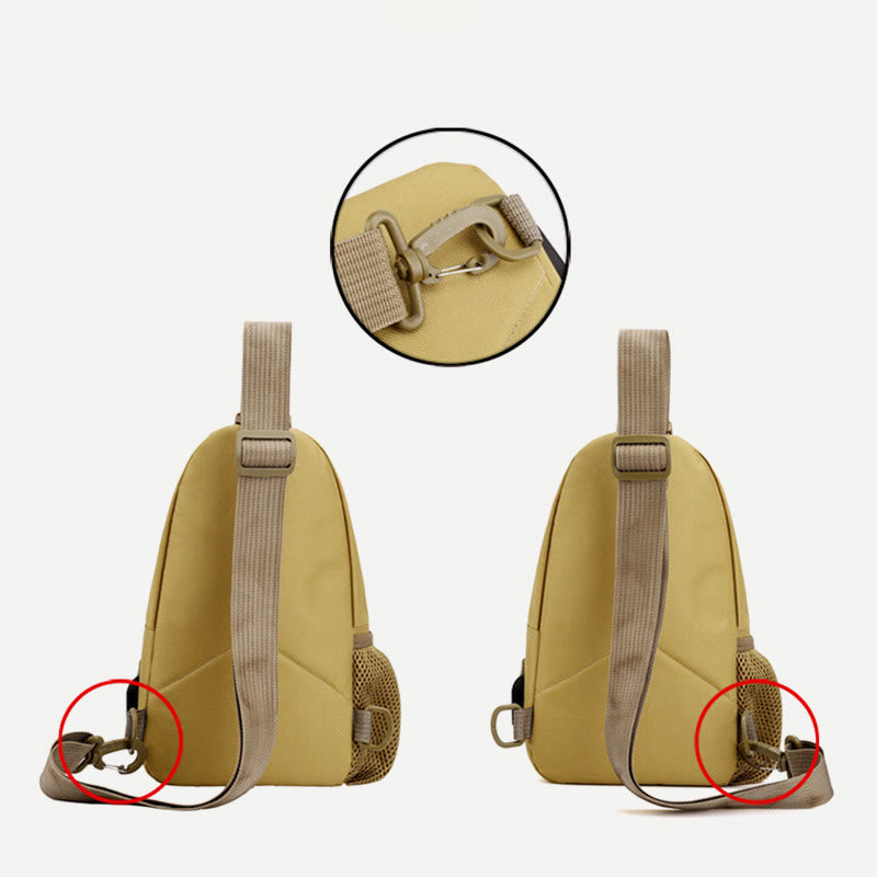 Sling Bag for Men – Canvas Casual Sports Large Chest Bag