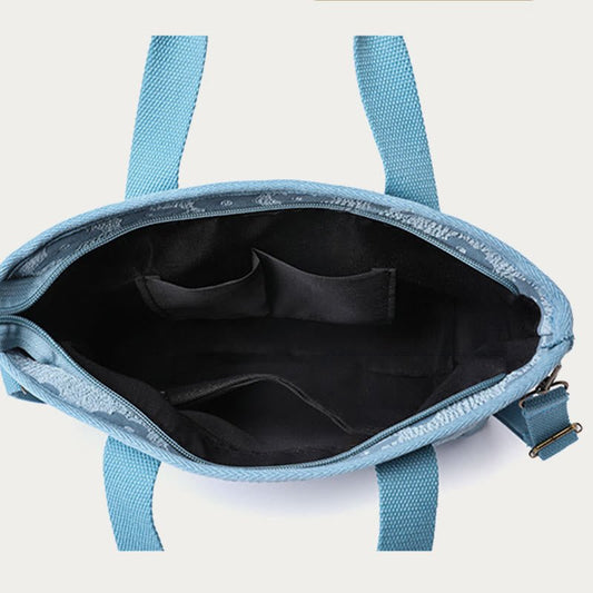 Floral Cute Printing Crossbody Purse – Large Canvas Handbag for Commuting - VOTVO