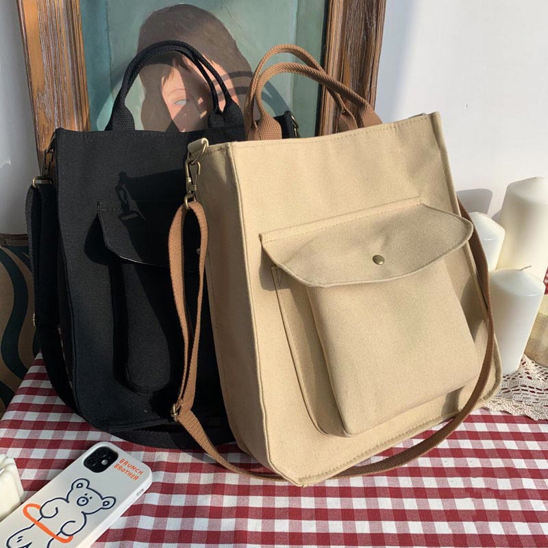 Vintage Corduroy Tote Bag for Women – Crossbody Handbag with Adjustable Strap for Daily Use, Travel, and Shopping