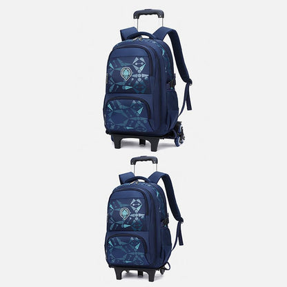 Rolling Wheels Backpack for Teens & Students – Multifunctional Travel Bookbag with Adjustable Straps - VOTVO