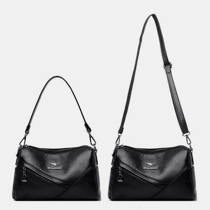 Retro Medium Sling Shoulder Bag for Women – Soft PU Leather Crossbody Handbag