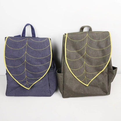 Leaf Pattern Stylish Backpack for Women – Durable Canvas Bag for Daily Use & Travel