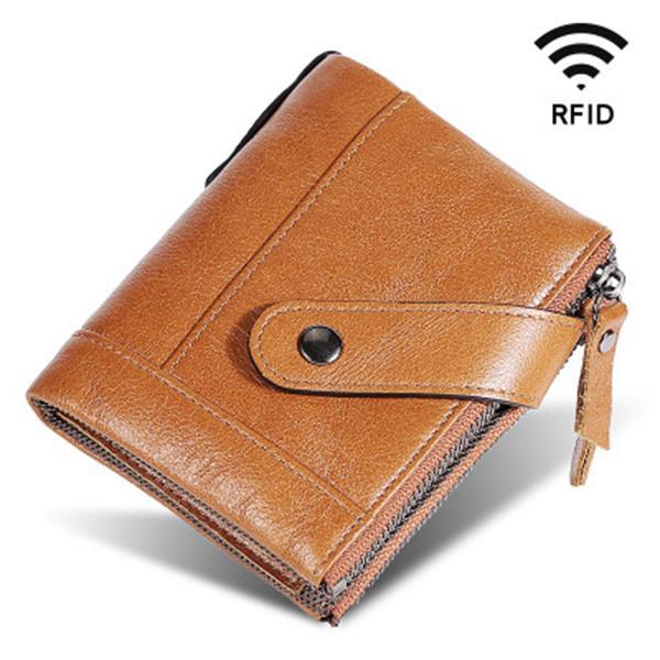 Genuine Leather RFID Small Wallet – Compact and Secure