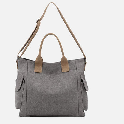 Large Capacity Women’s Canvas Tote – Casual Crossbody Shoulder Handbag Messenger Bag