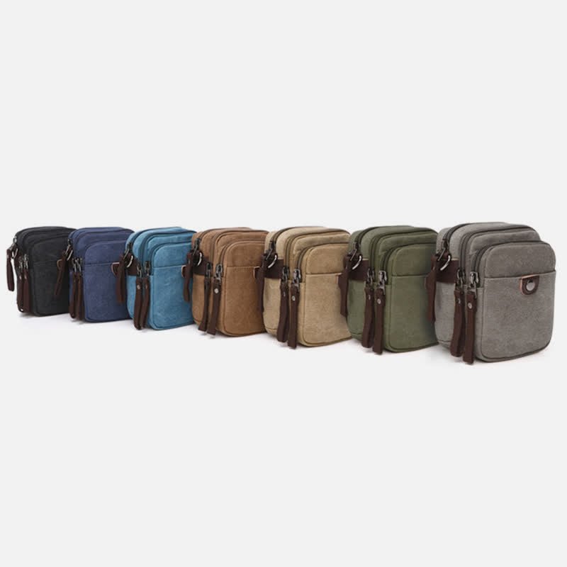 Belt Loop Holster Phone Purse - Small Canvas Crossbody Side Shoulder Bag - VOTVO