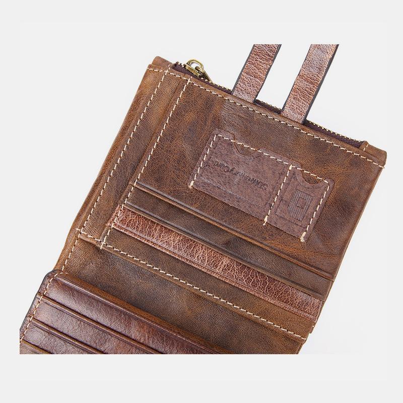 Multifunctional Double Zipper Vintage Wallet – Stylish and Practical - VOTVO