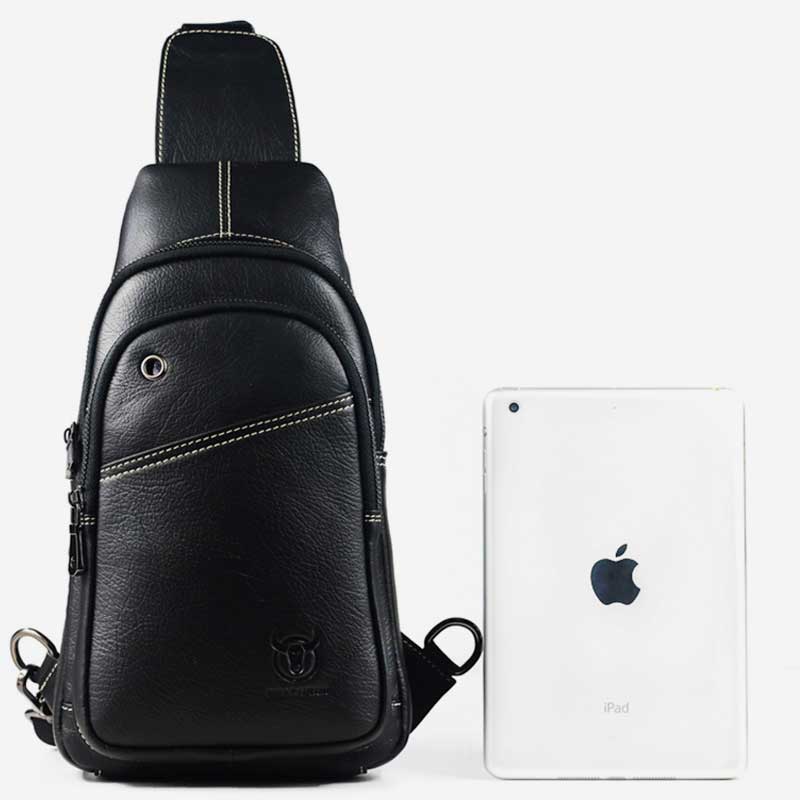 Large Capacity Genuine Leather Sling Bag for Men – Versatile Crossbody Chest Bag - VOTVO