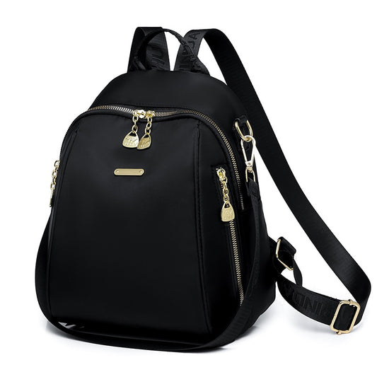 Black Oxford Backpack - Durable and casual, perfect for outdoor activities.