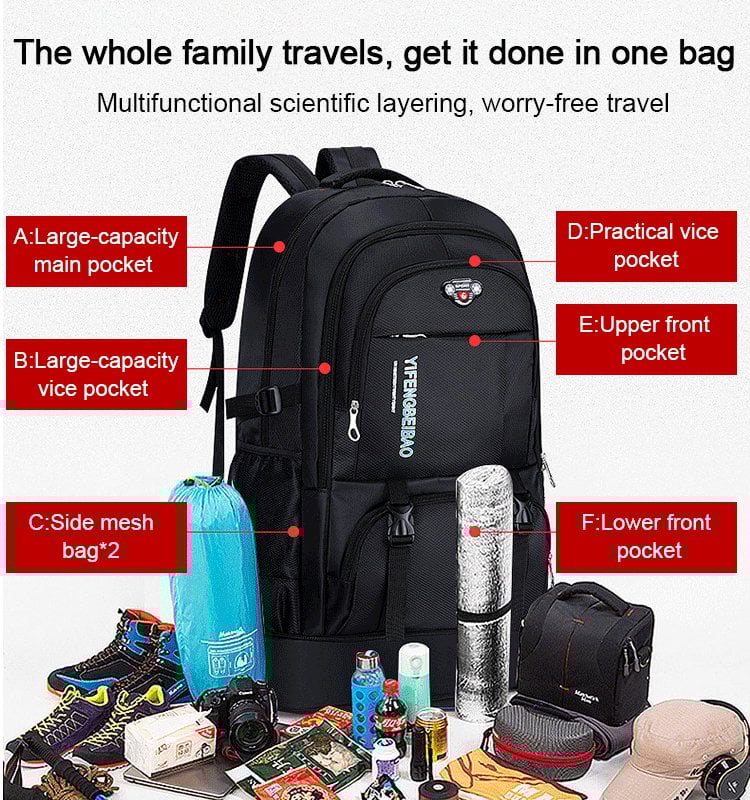Expandable Oxford Backpack – Large Capacity & Durable for Travel & Work