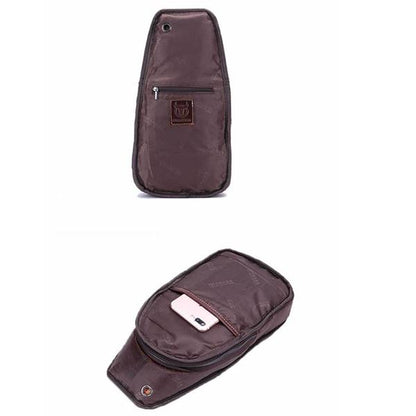 Men's Genuine Leather Sling Bag – Vintage Crossbody Backpack, Waterproof and Durable - VOTVO