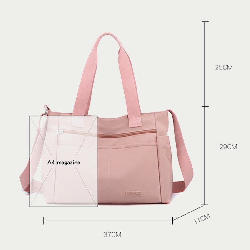 Minimalistic Nylon Tote Bag for Women – Large Handbag for School & Fitness - VOTVO
