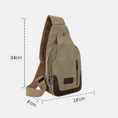 Canvas Sling Bag for Men - Outdoor Travel & Camping Chest Day Pack