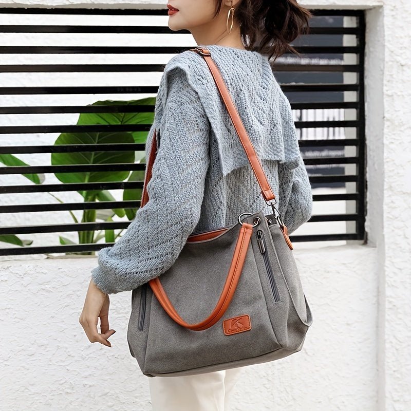 High - Quality Canvas Large Capacity Tote Bag – Perfect for Everyday and Travel - VOTVO