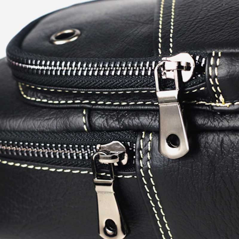 Large Capacity Genuine Leather Sling Bag for Men – Versatile Crossbody Chest Bag - VOTVO