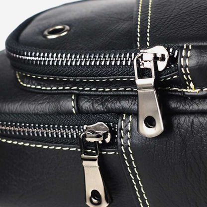 Large Capacity Genuine Leather Sling Bag for Men – Versatile Crossbody Chest Bag - VOTVO