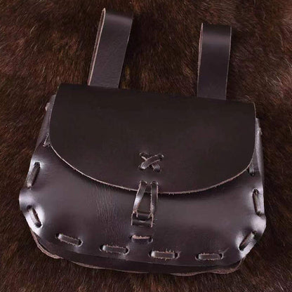 Medieval Leather Bag Pouch – Portable Coin Purse Belt Holster Waist Bag