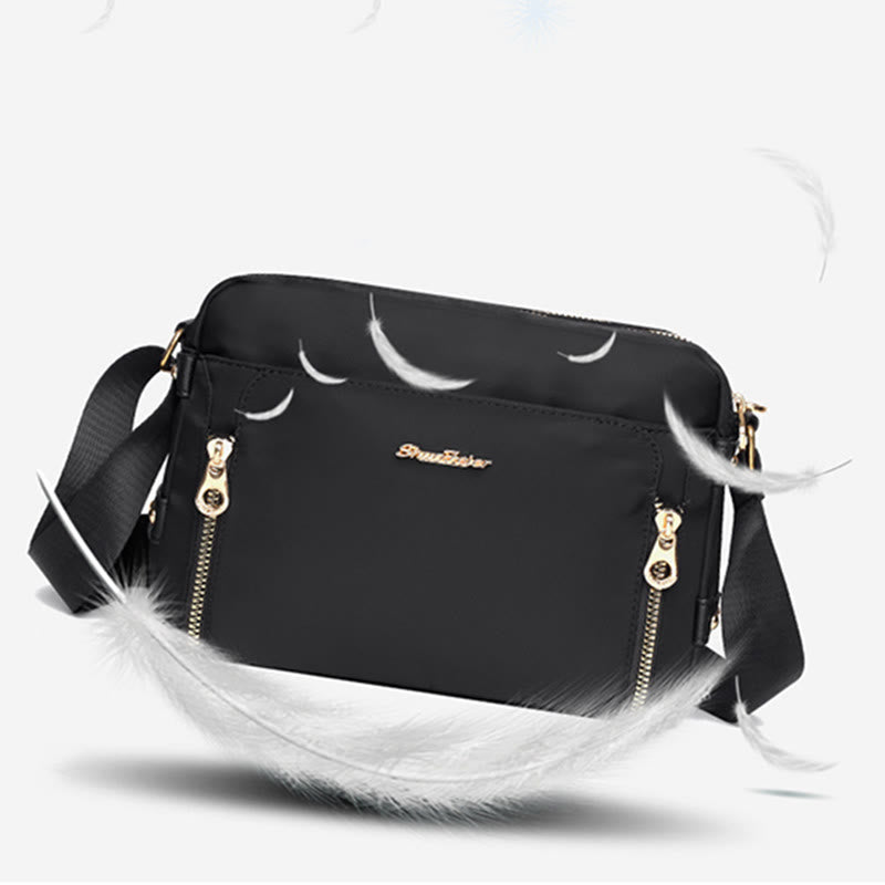 Crossbody Bag for Women – Simple Light Color Waterproof Nylon Bag
