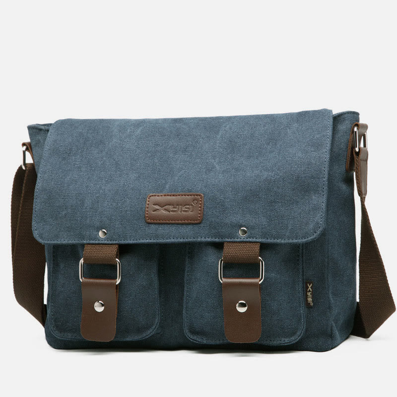 Messenger Bag for Men – Large Capacity Canvas Shoulder Bag for Casual & Daily Use - VOTVO