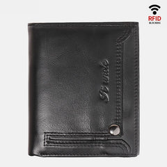 Anti-Theft Multi-Slot Small Wallet for Men – Genuine Leather, Secure & Compact Design