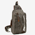 Canvas Sling Bag Shoulder Chest Pack for Men – Travel Hiking Crossbody Daypack