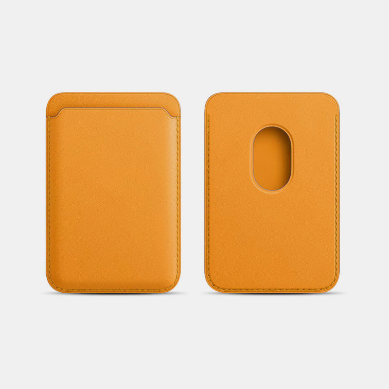 Portable Magnetic Suction Leather Card Holder Wallet for iPhone