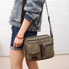 Retro Herren Canvas Messenger Bag – Lässige Umhängetasche