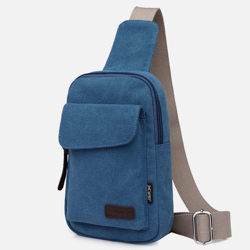 Sling Bag for Men – Multifunctional Outdoor Sports Canvas Chest Bag