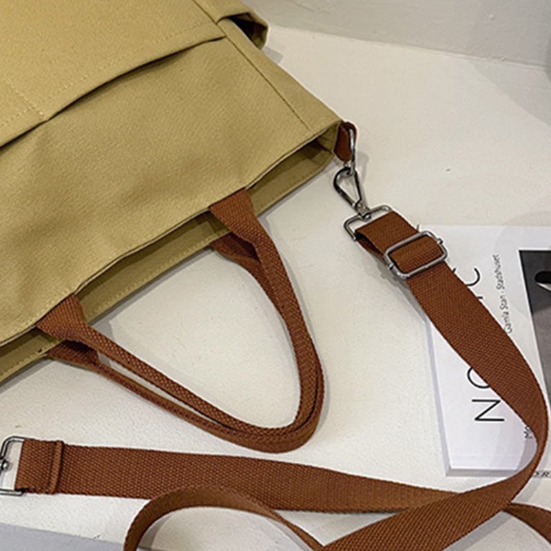 Simple Tote Bag for Women – Daily Portable Canvas Crossbody Bag - VOTVO