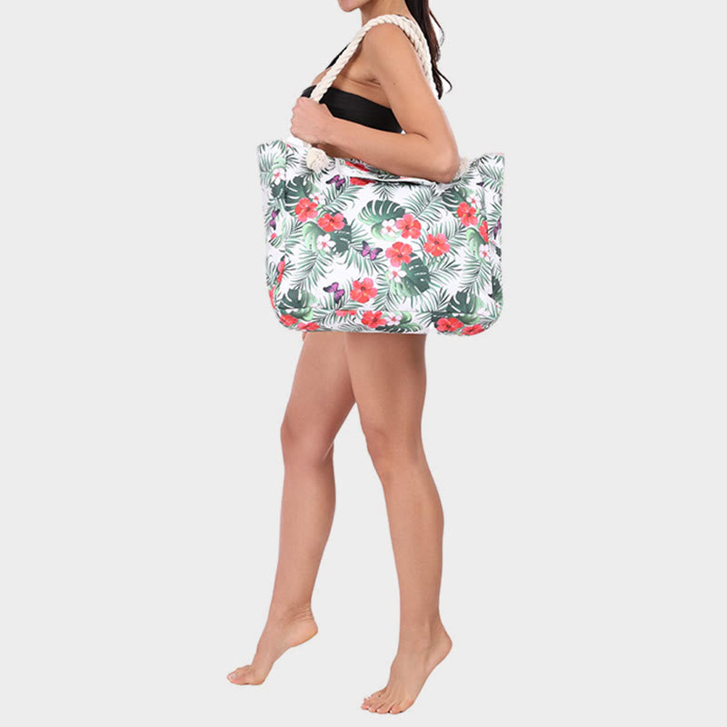Summer Beach Bag for Women | Printing Canvas Large Capacity Handbag