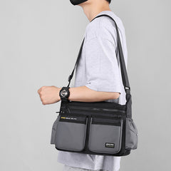 Classic Travel Satchel for Men – Durable Nylon, Large Crossbody Bag