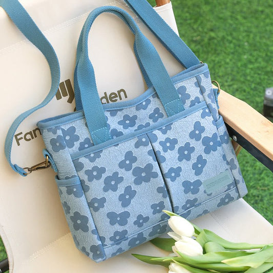 Floral Cute Printing Crossbody Purse – Large Canvas Handbag for Commuting - VOTVO