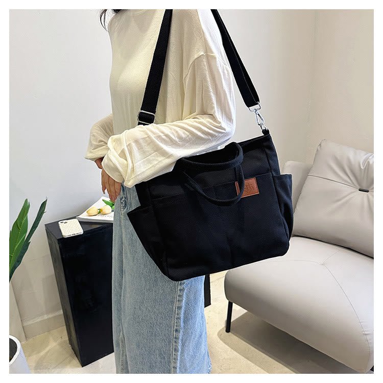 Simple Tote Bag for Women – Daily Portable Canvas Crossbody Bag - VOTVO
