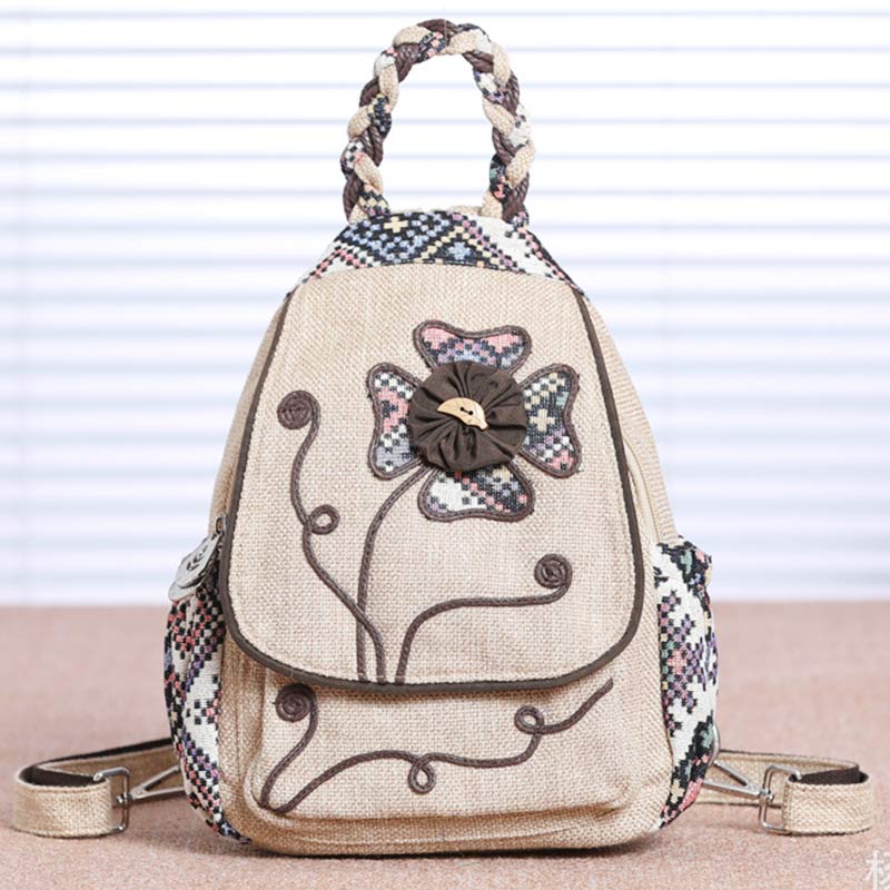 Multifunctional Large Capacity Floral Printed Canvas Backpack | Stylish & Practical for Travel, School, and Daily Use - VOTVO