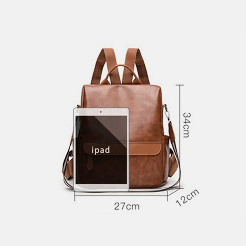 Women's Anti - theft Leather Backpack – Stylish & Secure Travel Handbag - VOTVO