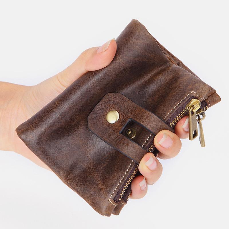 Multifunctional Double Zipper Vintage Wallet – Stylish and Practical - VOTVO